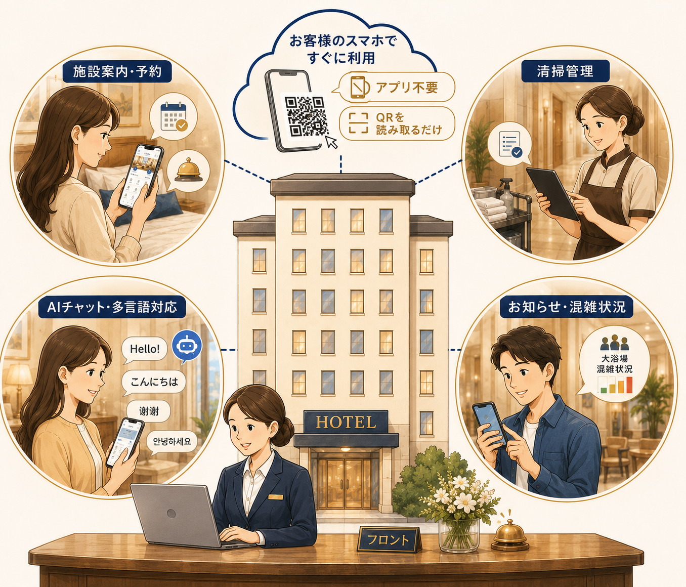 ドコツーインフォHotelのサービスイメージ