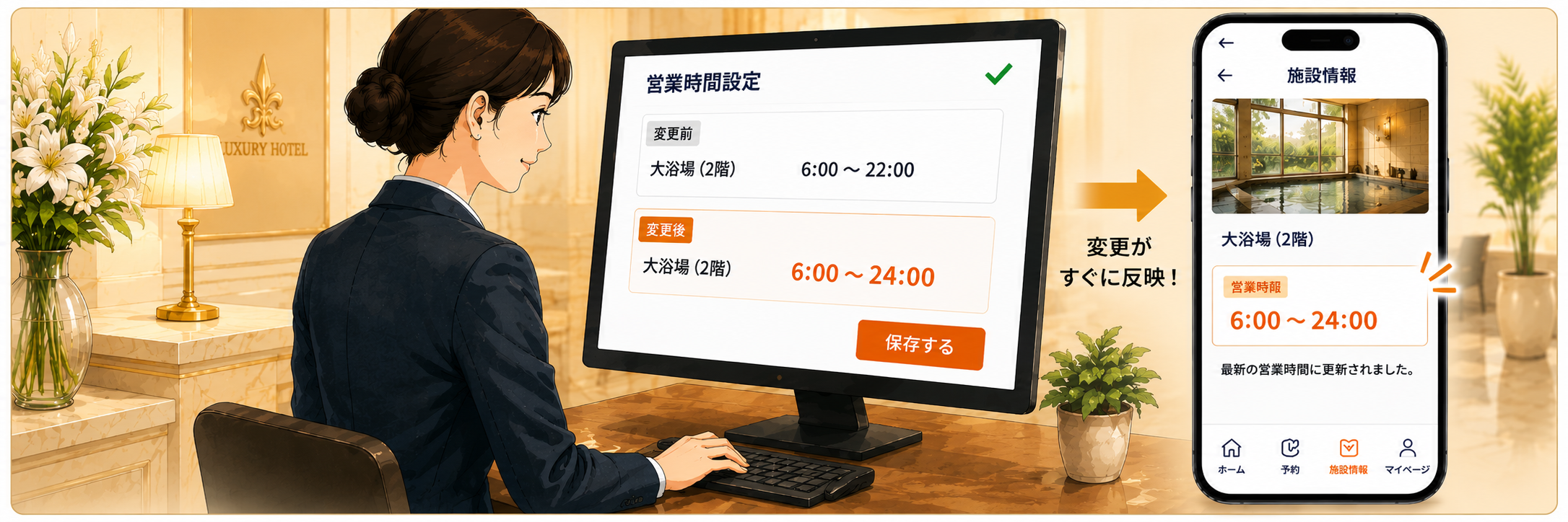 変更内容をすぐ反映の説明画像